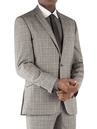 Gray Check Slim Fit Suit